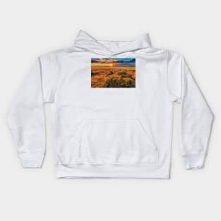 Sunset Over Dunes And Plain Kids Hoodie